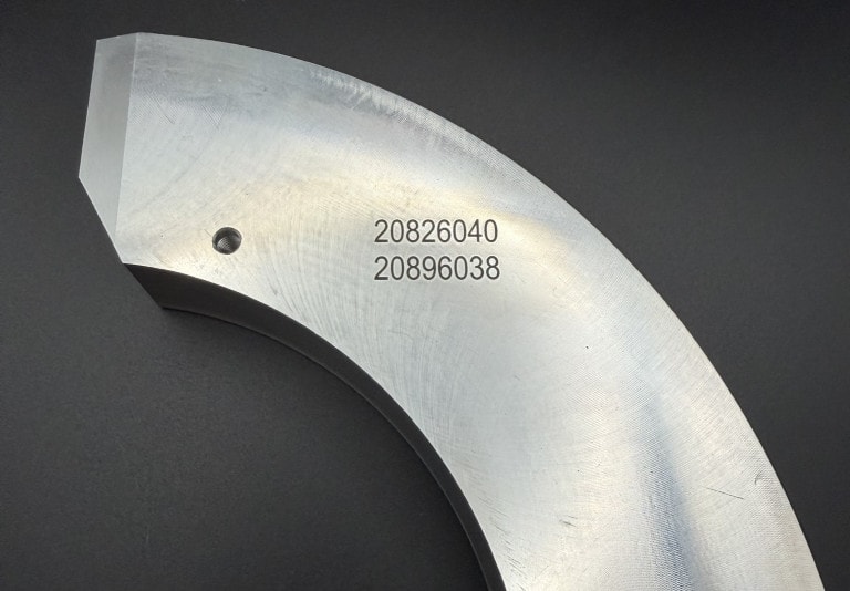 Laser marked part 21