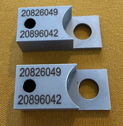 Laser marked part 19